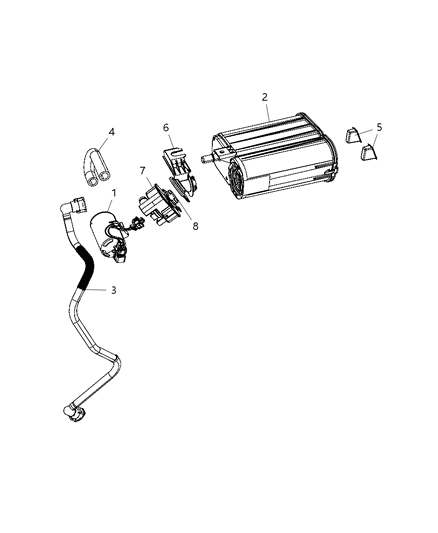 2007 Dodge Magnum Detector Evaporative System Integrity Module Diagram for 68457700AA
