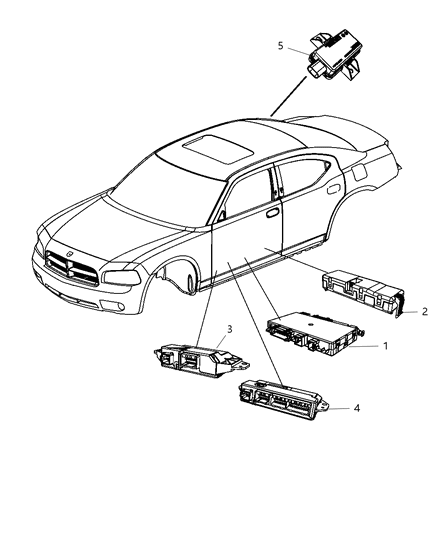 2010 Chrysler 300 Module Door Diagram for 56038720AQ