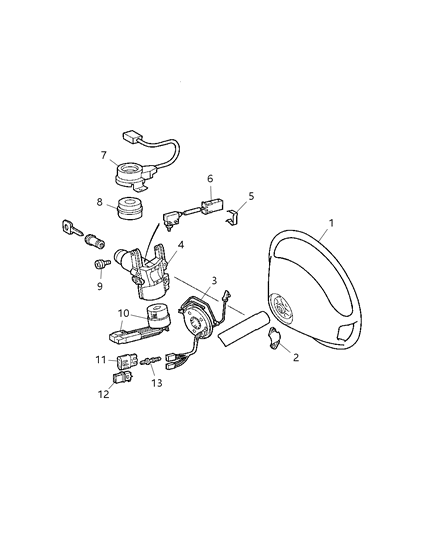 2006 Dodge Sprinter 3500 Clockspring Diagram for 5104089AA