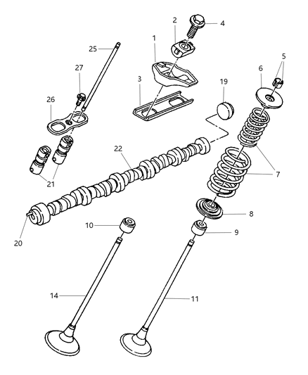 1998 Dodge Viper Valve Intake .015" Outside Diagram for 4883700AA