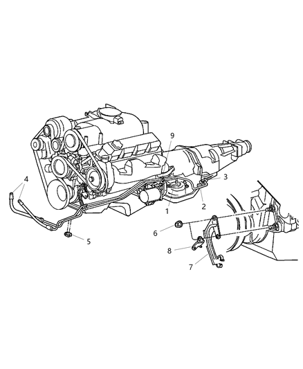 2003 Dodge Durango Hose And Valve Transmission Diagram for 5016739AB