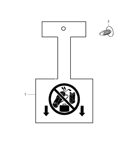 2011 Chrysler 200 Warning Label Diagram for 4680651AA