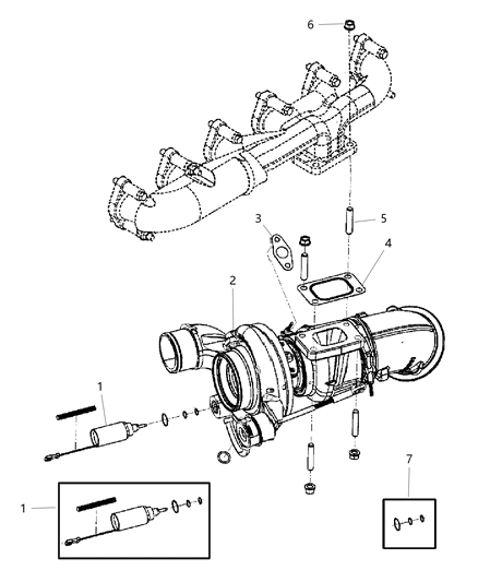 2007 Dodge Ram 2500 Turbocharger Diagram 2 - Thumbnail