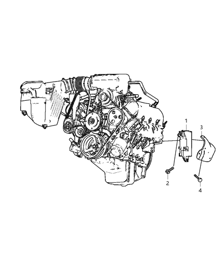2006 Jeep Liberty Starter & Mounting Diagram 1 - Thumbnail