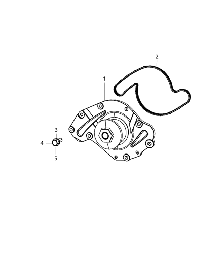 2008 Chrysler Pacifica Water Pump & Related Parts Diagram 2 - Thumbnail