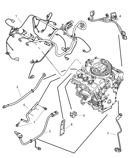 2004 Chrysler Sebring Wiring Knock Sensor Jumper Diagram for 4759419AB