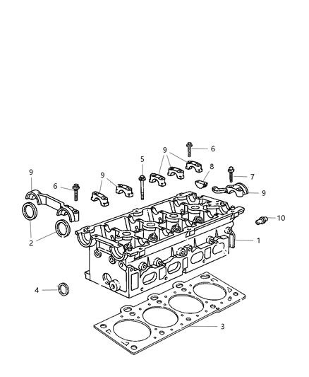2009 Chrysler PT Cruiser Cylinder Head & Cover Diagram 3 - Thumbnail