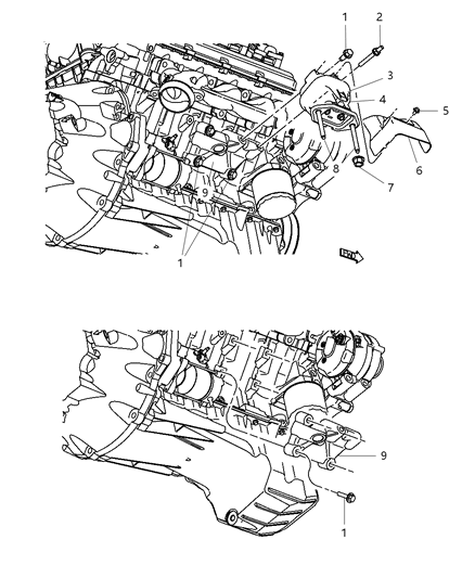 2010 Dodge Challenger Mount Bracket, Passenger Side Diagram for 4578052AB