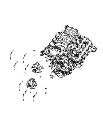 2020 Ram 3500 Cab Chassis Generator/Alternator & Related Parts Diagram 2 - Thumbnail