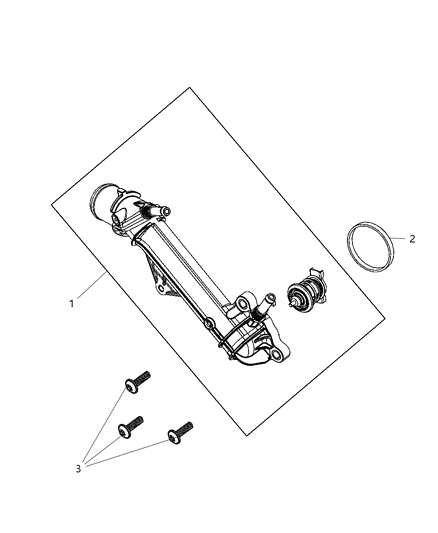 2013 Dodge Journey Thermostat & Related Parts Diagram 1 - Thumbnail