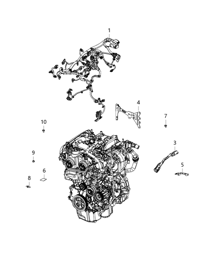 2020 Jeep Cherokee Bracket Engine Wiring Diagram for 68297938AA