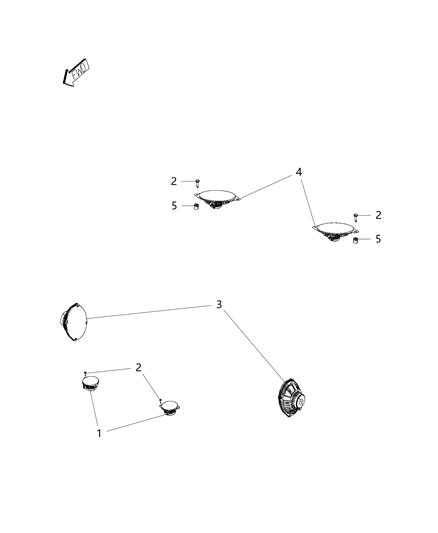 2017 Chrysler 200 System, Speaker Diagram 2 - Thumbnail