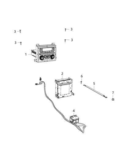 2016 Dodge Dart Cable USB Auxiliary Portion Diagram for 68086691AF
