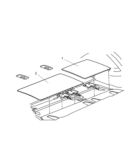 2006 Dodge Grand Caravan Cover Seat Back Right, Only Service For Rail Trim Code Diagram for ZQ62XDHAE