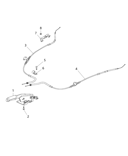 2017 Ram ProMaster City Rear Cable Diagram for 68301740AA