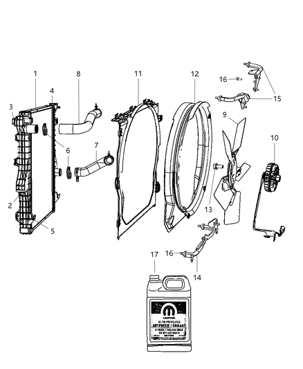 2009 Dodge Ram 2500 Radiator & Related Parts Diagram 2 - Thumbnail