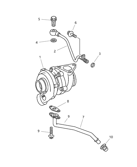 2003 Dodge Sprinter 3500 Return Tube Gasket, Rear Diagram for 5080140AB