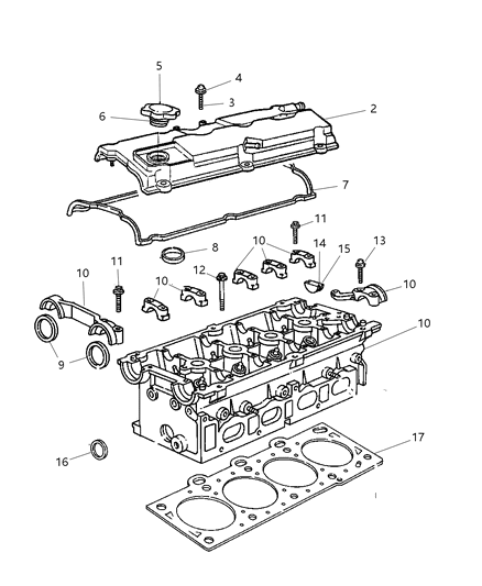 2006 Jeep Wrangler Cylinder Head Diagram 1 - Thumbnail