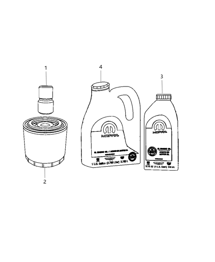 2010 Jeep Wrangler Engine Oil , Engine Oil Filter & Adapter Diagram 2 - Thumbnail