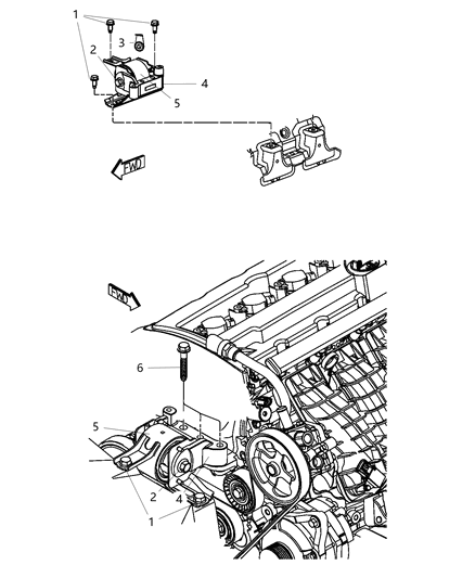 2017 Jeep Compass Engine Mounting Right Side Diagram 1 - Thumbnail