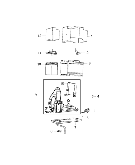 2019 Jeep Compass Sensor Battery Diagram for 68318616AB