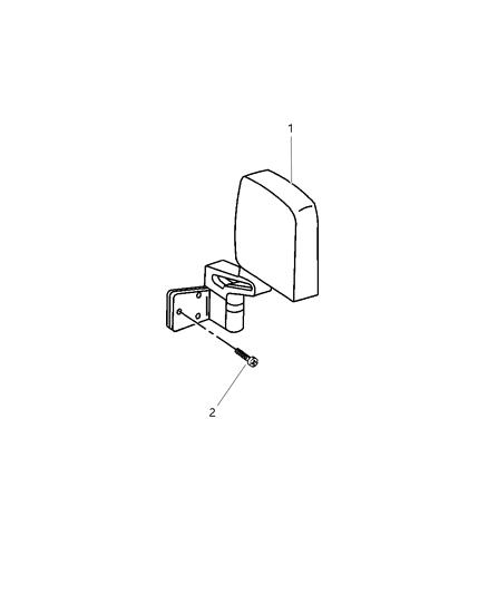 2006 Jeep Wrangler Mirror, Driver Side Diagram for 55395061AD