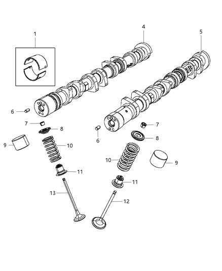 2012 Dodge Caliber Camshaft & Valvetrain Diagram 3 - Thumbnail