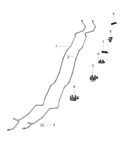 2019 Ram 5500 Brake Tubes And Hoses, Body Diagram 1 - Thumbnail