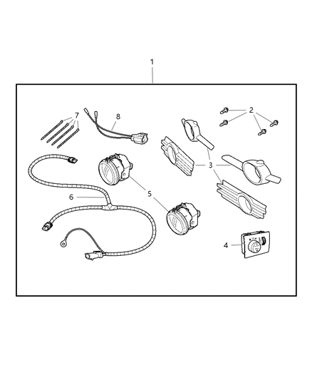 2008 Chrysler Town & Country Headlamp Switch Diagram for 1AC48DX9AB