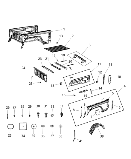 2020 Jeep Gladiator Box Assembly Isolator Diagram for 55276324AB