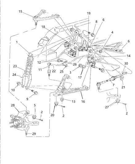 1998 Dodge Viper Shock Absorber Diagram for 4848508