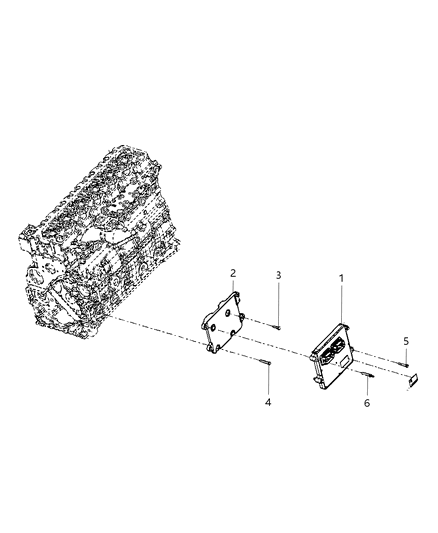 2008 Dodge Ram 3500 Cab Chassis Modules, Engine Compartment Diagram 2 - Thumbnail