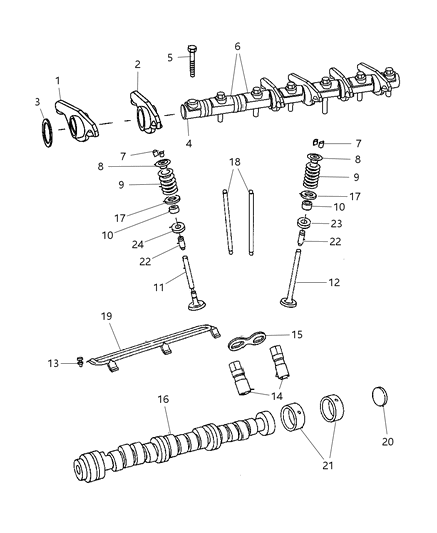 2006 Chrysler Pacifica Camshaft & Valves Diagram 2 - Thumbnail