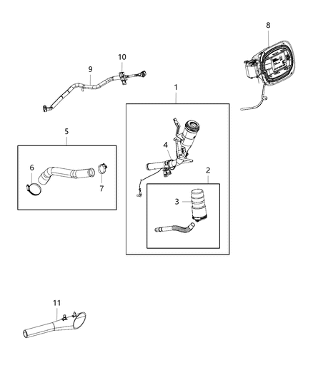 2019 Ram 1500 Clip Tie Strap Diagram for 68373369AA