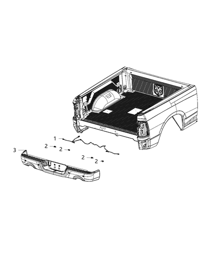 2019 Ram 1500 Classic Wiring, Rear Fascia Diagram