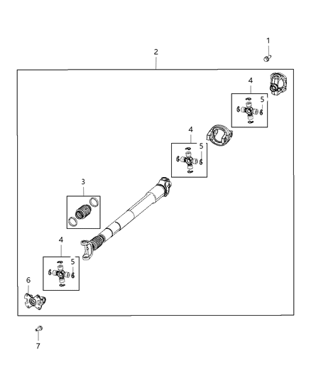 2013 Ram 4500 Shaft - Drive of Front Axle; Differential And Drive Line Diagram