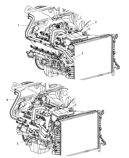 2004 Dodge Ram 3500 Plumbing - Heater Diagram 1 - Thumbnail