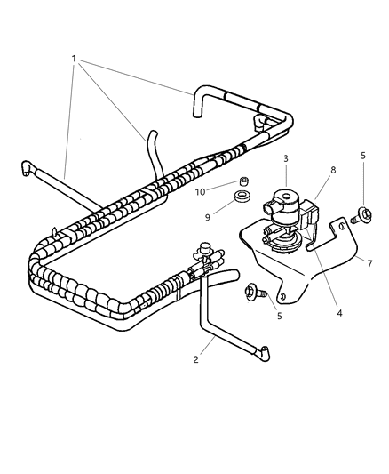 2001 Dodge Ram Van Purge Valve Bracket Diagram for 4796704