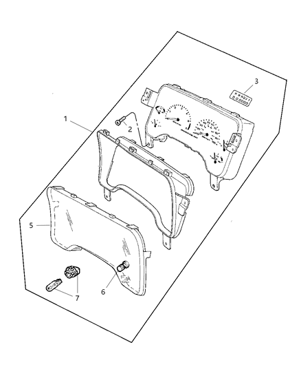 2000 Dodge Ram Wagon Instrument Cluster Diagram for 56021000AI