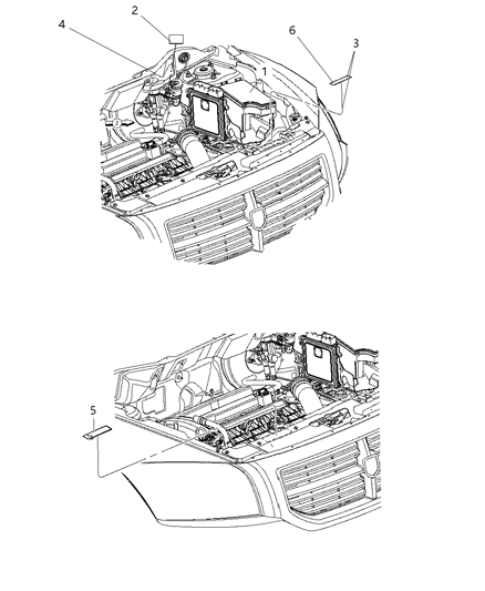 2008 Jeep Compass A/C Label Diagram for 5058594AA
