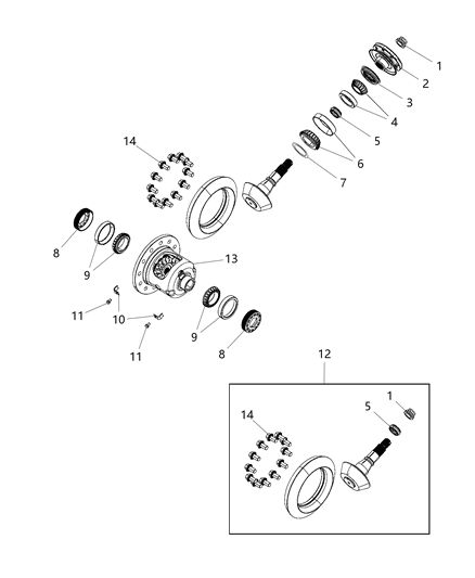 2019 Ram 1500 New Style Differential Assembly Diagram 2 - Thumbnail