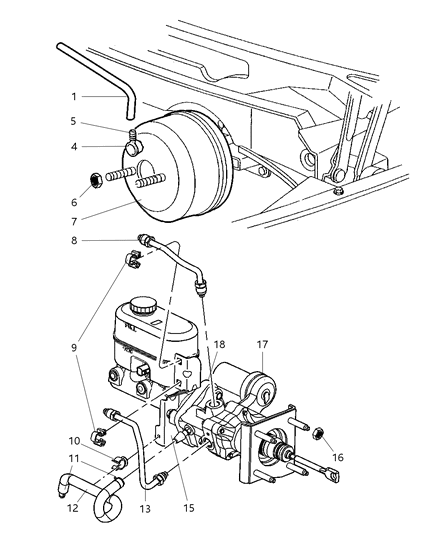 2004 Dodge Ram 2500 Clip Line And Hose Diagram for 6503071