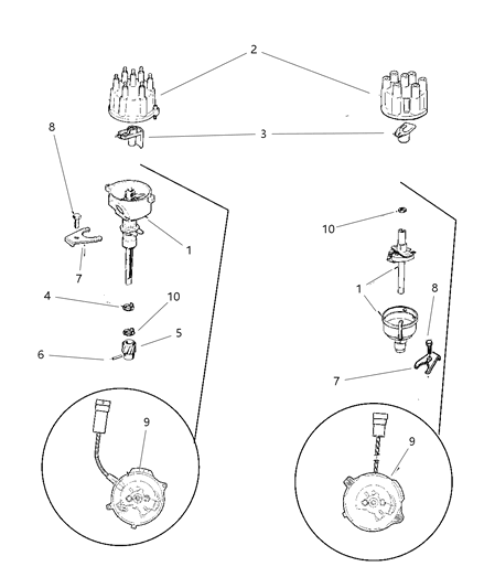 1997 Jeep Wrangler Distributor Diagram 2 - Thumbnail