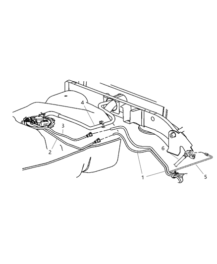 2004 Jeep Liberty Tube Brake Diagram for 52128636AC