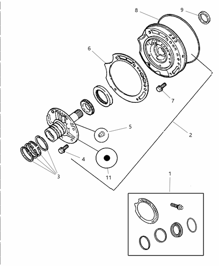 2007 Chrysler Sebring Oil Pump & Reaction Shaft Diagram 1 - Thumbnail