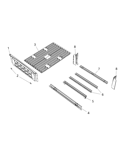2020 Ram 1500 Floor Pan, Rear Diagram for 55372122AD