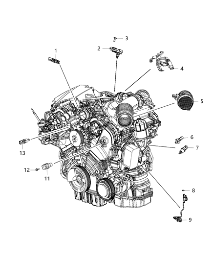 2014 Jeep Grand Cherokee M.A.P. Sensor Diagram for 68211211AA