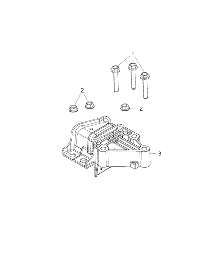 2014 Ram ProMaster 3500 Engine Mounting Right Side Diagram 1 - Thumbnail