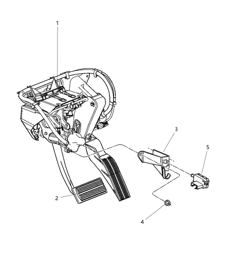 2004 Dodge Caravan Brake Pedals Diagram 1 - Thumbnail