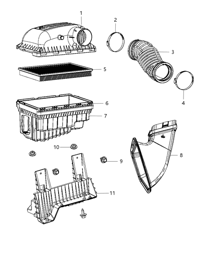 2011 Ram 3500 Cab Chassis Air Cleaner Diagram 1 - Thumbnail